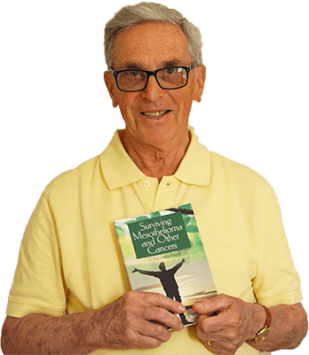 paul kraus mesothelioma survivor holding book