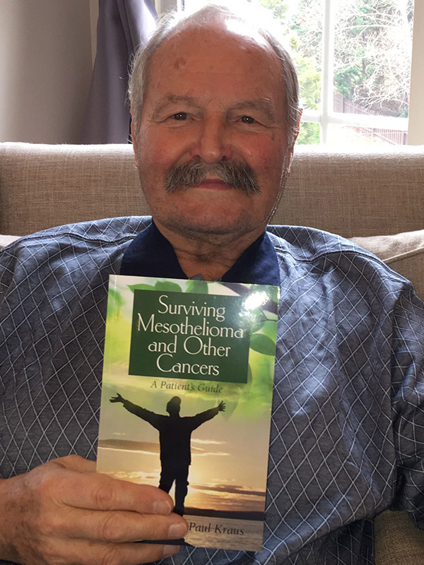 mesothelioma patient with book